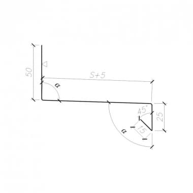 OB-13 flashing - Plinth drip tray - przekrój