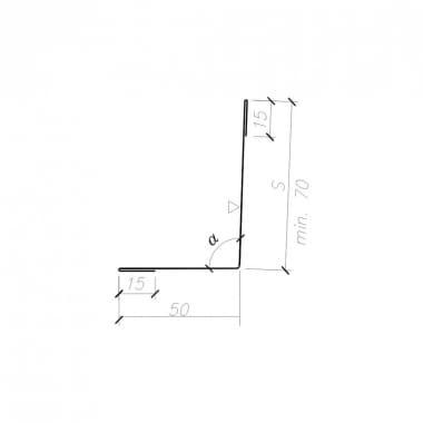 OB-06 flashing - Inner masking corner by the floor - przekrój