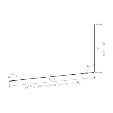 Obróbka OB-29 - Połaciowa maskująca - przekrój