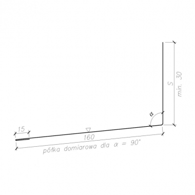 Obróbka OB-29 - Połaciowa maskująca - przekrój