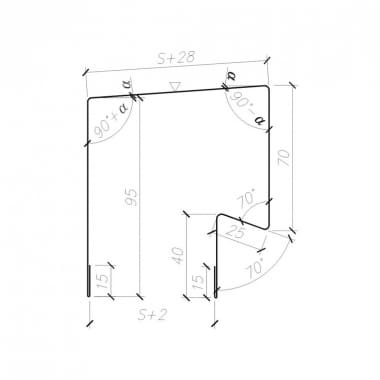 Нащельник OB-35 - Аттиковый стены - вариант II - przekrój