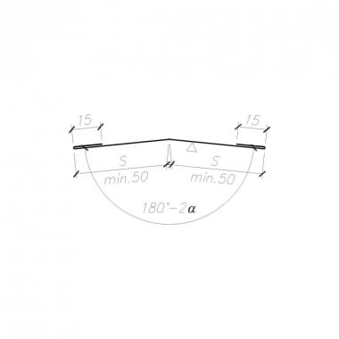 OB-23 flashing - Bottom ridge - przekrój