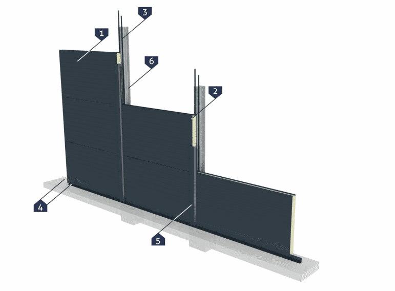 Exterior walls of the cold store / freezer - view from the inside